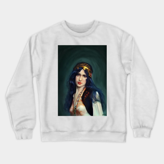 Bohemian girl Crewneck Sweatshirt by Artofokan